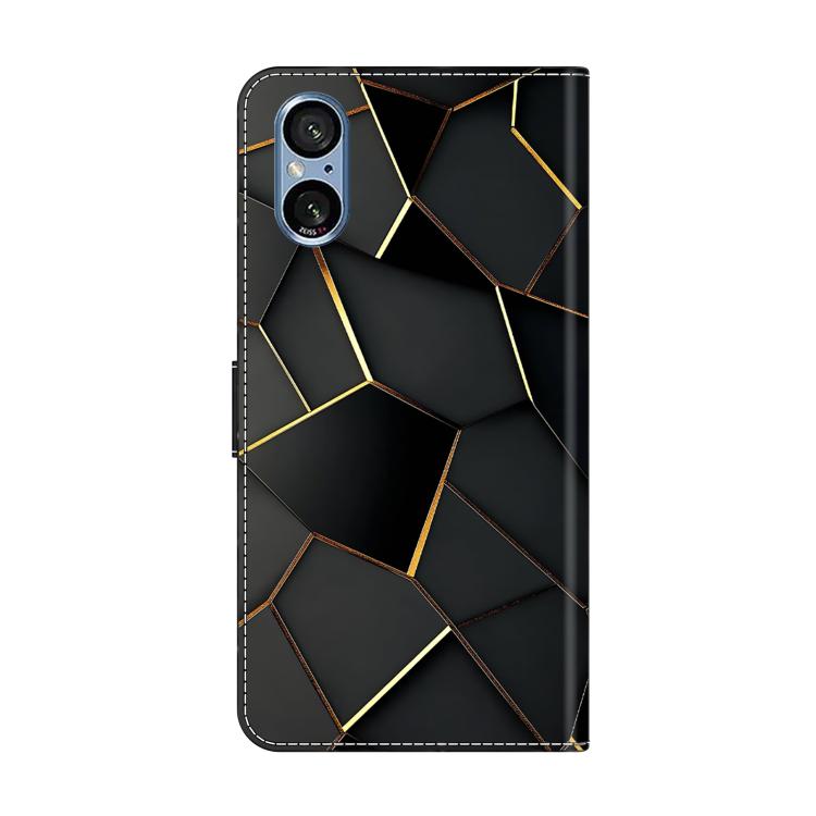 For Sony Xperia 5 V Crystal-Like Painted Vegan Leather Phone Case