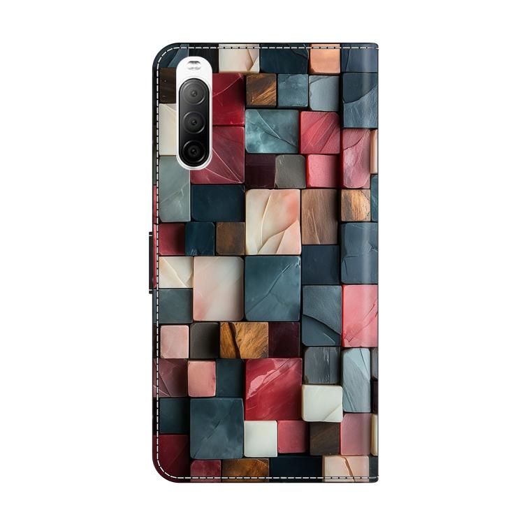 For Sony Xperia 10 V Crystal-Like Painted Vegan Leather Phone Case