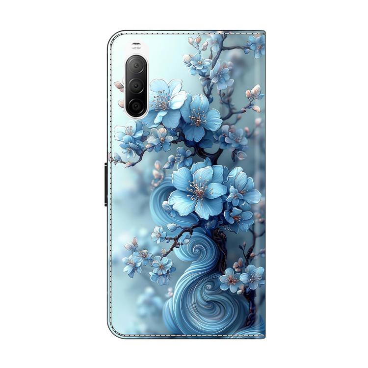 For Sony Xperia 10 V Crystal-Like Painted Vegan Leather Phone Case