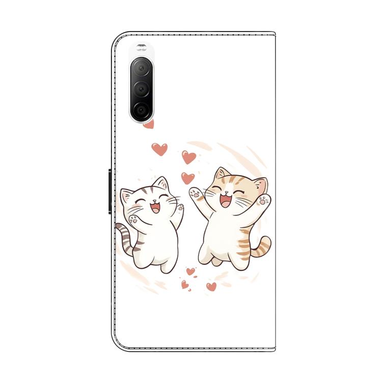 For Sony Xperia 10 V Crystal-Like Painted Vegan Leather Phone Case