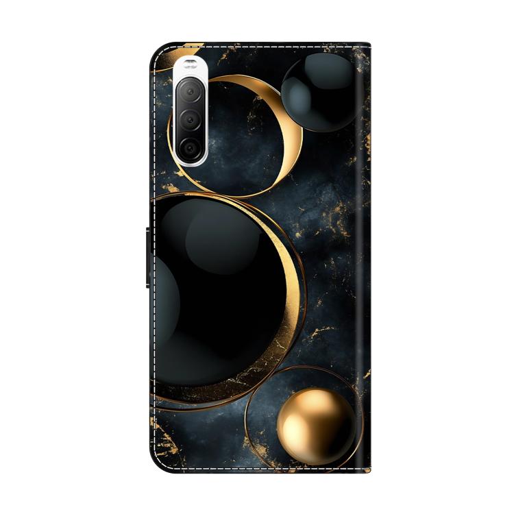 For Sony Xperia 10 V Crystal-Like Painted Vegan Leather Phone Case