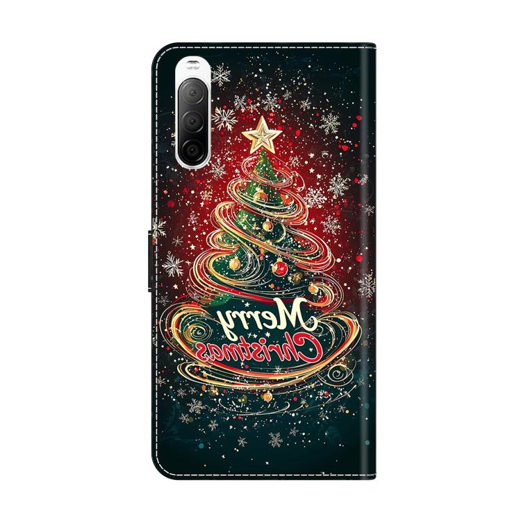 For Sony Xperia 10 V Crystal-Like Painted Vegan Leather Phone Case