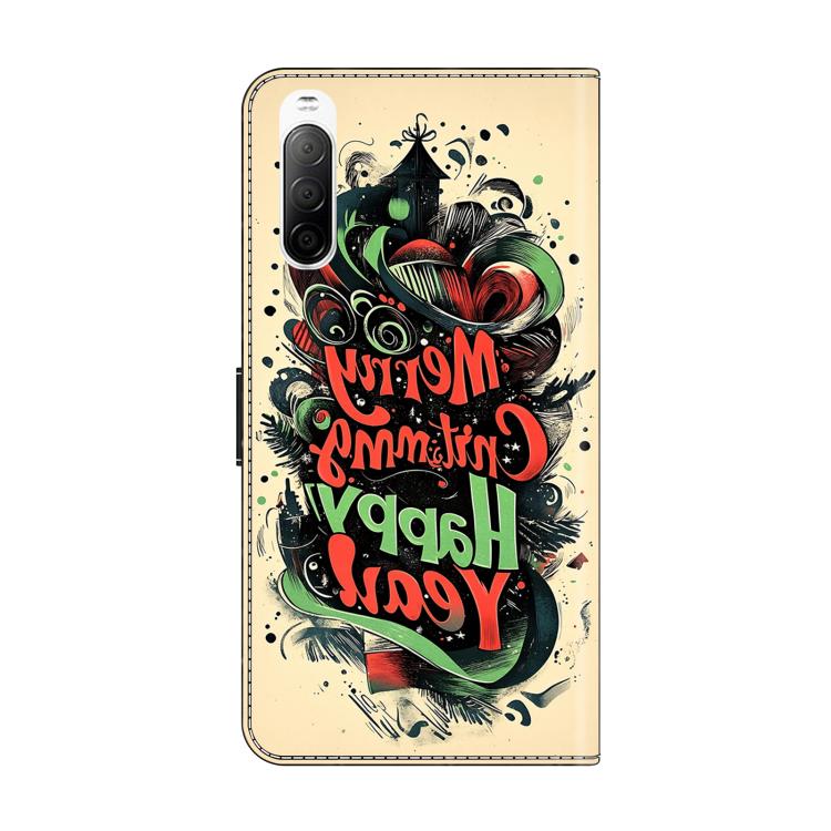 For Sony Xperia 10 V Crystal-Like Painted Vegan Leather Phone Case