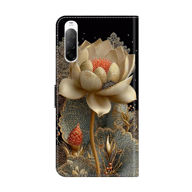 For Sony Xperia 10 V Crystal-Like Painted Vegan Leather Phone Case