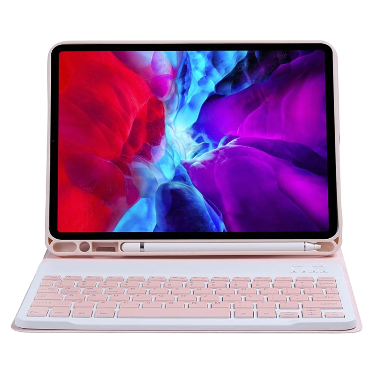 C098B Detachable ABS Ultra-thin Candy Colors Bluetooth Keyboard Tablet Case for iPad Air 4 10.9 inch (2020), with Stand & Pen Slot