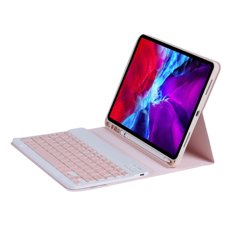 C098B Detachable ABS Ultra-thin Candy Colors Bluetooth Keyboard Tablet Case for iPad Air 4 10.9 inch (2020), with Stand & Pen Slot
