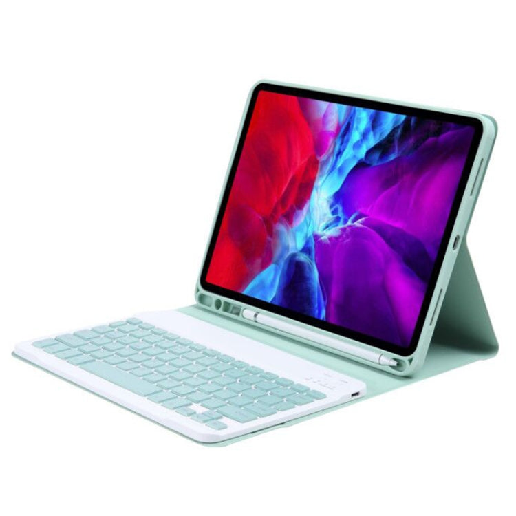 C098B Detachable ABS Ultra-thin Candy Colors Bluetooth Keyboard Tablet Case for iPad Air 4 10.9 inch (2020), with Stand & Pen Slot