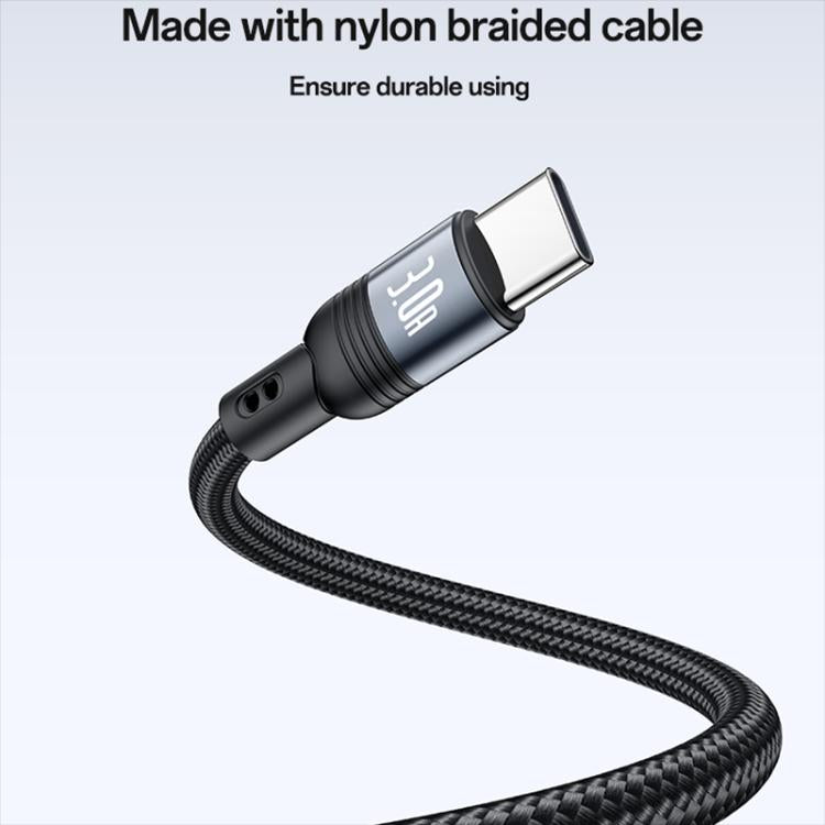 Yesido CA203 4 in 1 USB and Type-C to Type-C, 8 Pin, Micro USB 12W Multi-functional Charging Cable, Length: 1.2m - Black