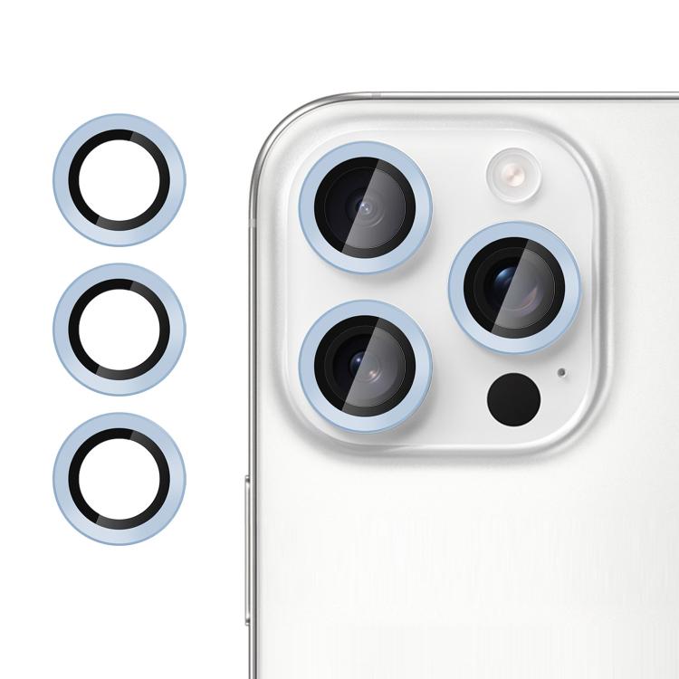 For iPhone 16 Pro / 16 Pro Max Kalebol No Flicker Ultra-Thin Individual Camera Lens Tempered Glass Film