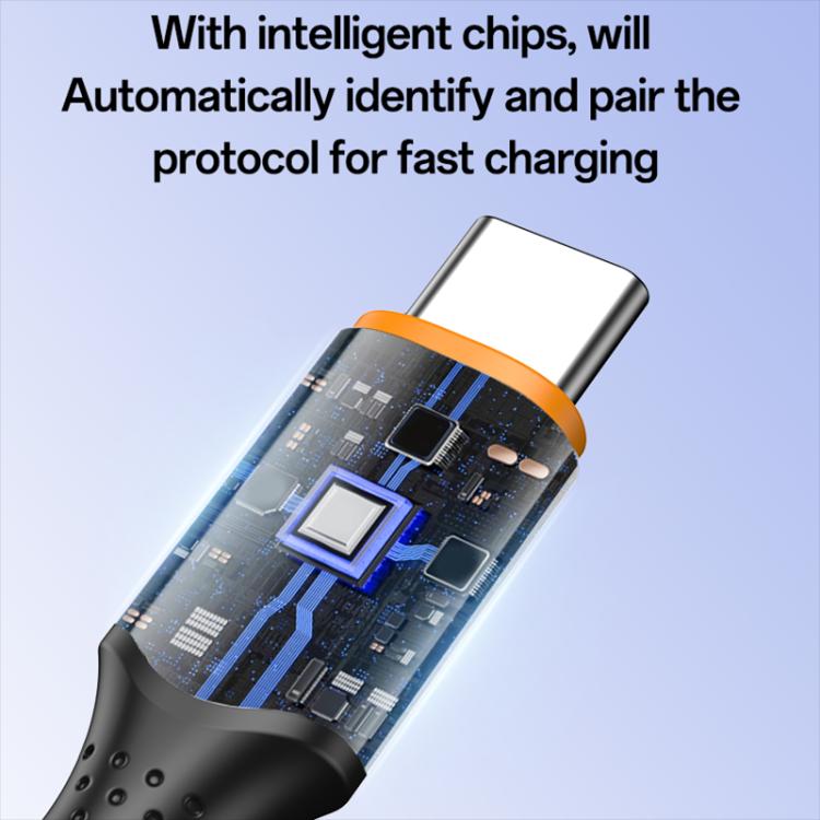 Yesido CA212 140W Type-C to Type-C Super Fast Charging Data Cable, Length: 1.2m - Blue Grey