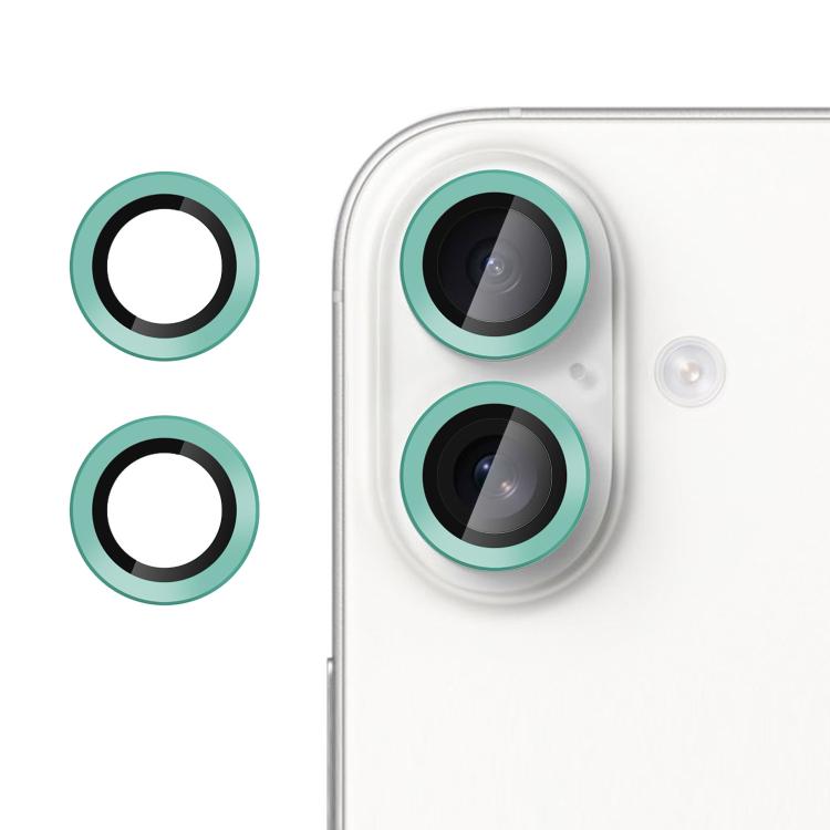 For iPhone 16 / 16 Plus Kalebol No Flicker Ultra-Thin Individual Camera Lens Tempered Glass Film