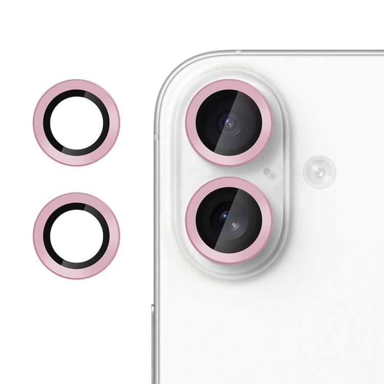 For iPhone 16 / 16 Plus Kalebol No Flicker Ultra-Thin Individual Camera Lens Tempered Glass Film