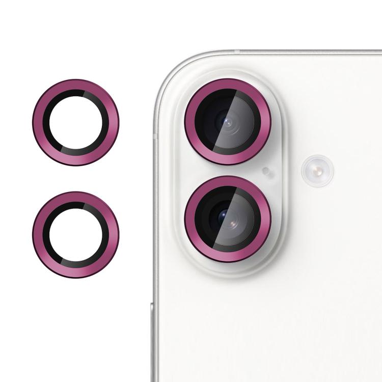 For iPhone 16 / 16 Plus Kalebol No Flicker Ultra-Thin Individual Camera Lens Tempered Glass Film