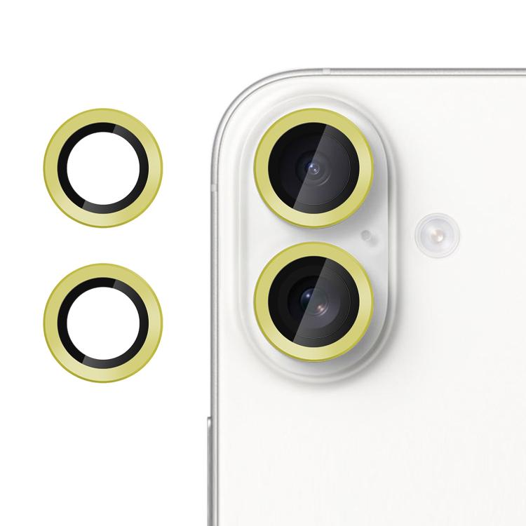 For iPhone 16 / 16 Plus Kalebol No Flicker Ultra-Thin Individual Camera Lens Tempered Glass Film