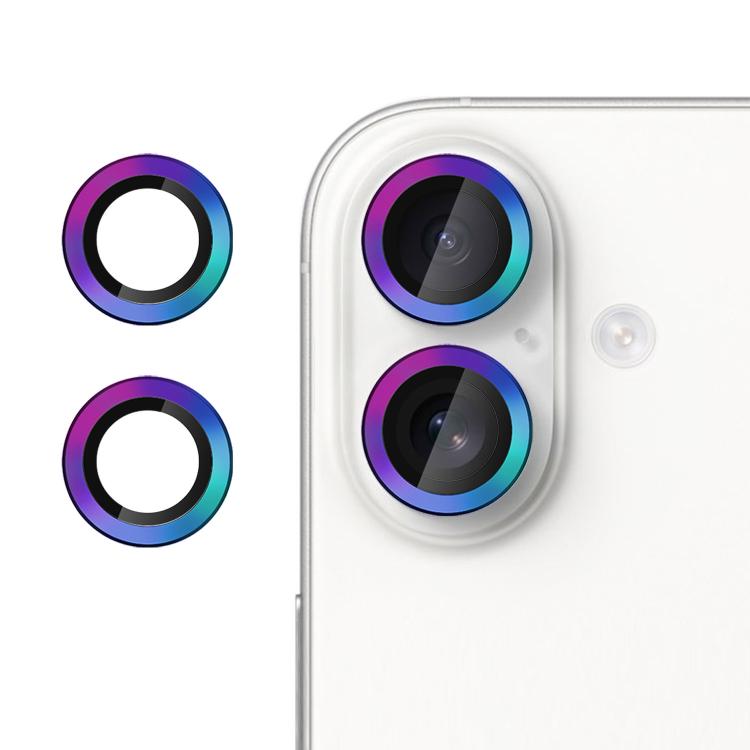 For iPhone 16 / 16 Plus Kalebol No Flicker Ultra-Thin Individual Camera Lens Tempered Glass Film