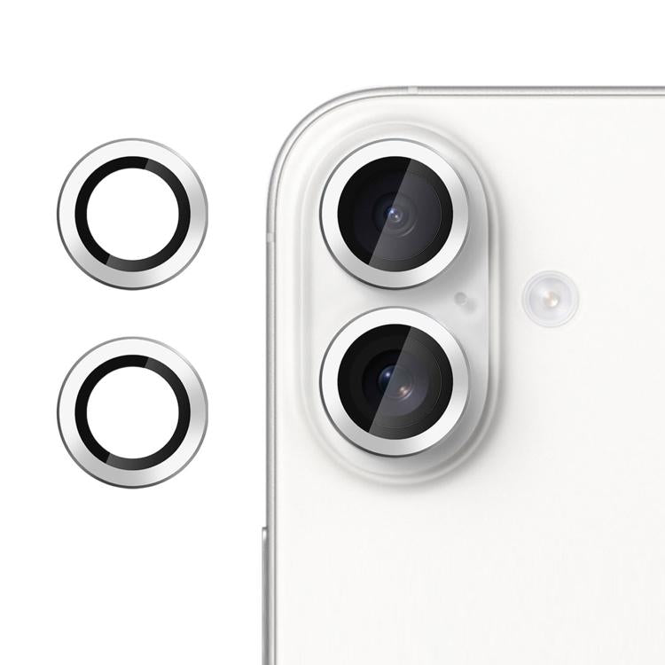 For iPhone 16 / 16 Plus Kalebol No Flicker Ultra-Thin Individual Camera Lens Tempered Glass Film
