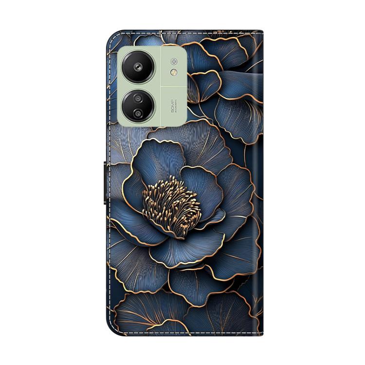 For Redmi 13C 4G 5G Crystal-Like Painted Vegan Leather Phone Case