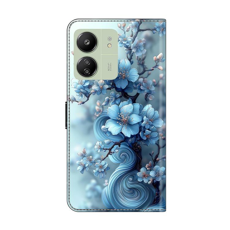 For Redmi 13C 4G 5G Crystal-Like Painted Vegan Leather Phone Case