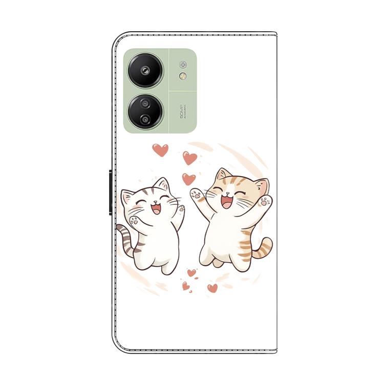 For Redmi 13C 4G 5G Crystal-Like Painted Vegan Leather Phone Case