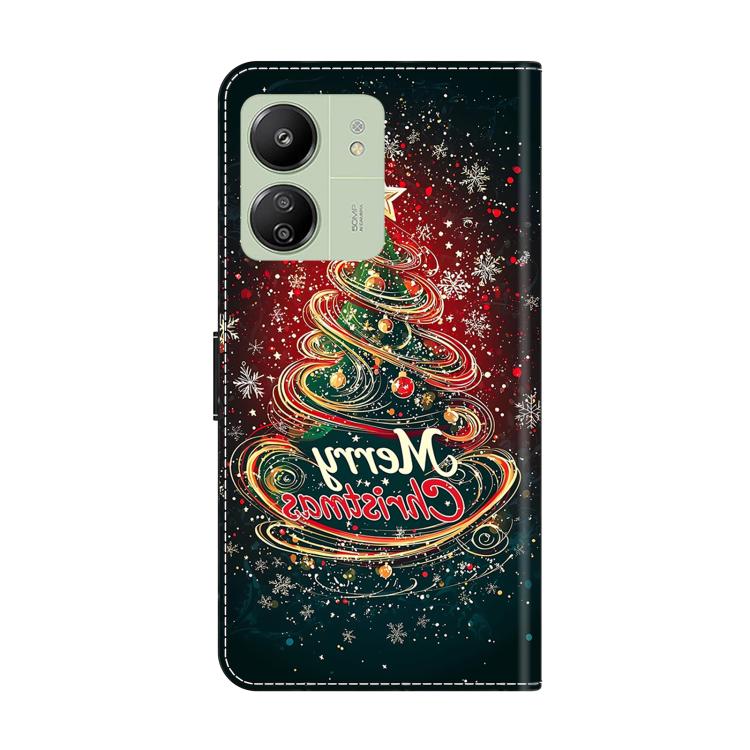 For Redmi 13C 4G 5G Crystal-Like Painted Vegan Leather Phone Case