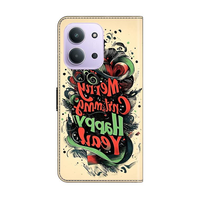 For Redmi 15C 5G / 4G Global 171mm Crystal-Like Painted Vegan Leather Phone Case