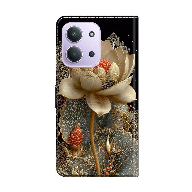 For Redmi 15C 5G / 4G Global 171mm Crystal-Like Painted Vegan Leather Phone Case