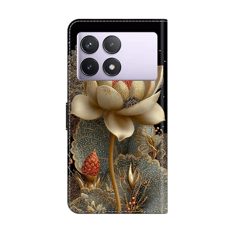For Redmi K70E / Poco X6 Pro Crystal-Like Painted Vegan Leather Phone Case