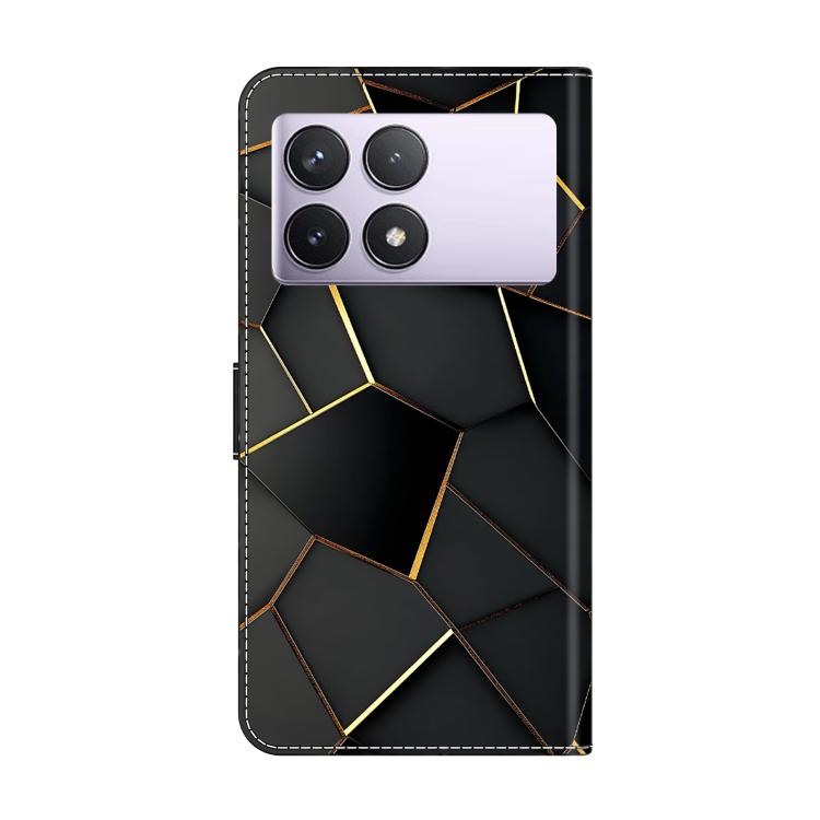 For Redmi K70E / Poco X6 Pro Crystal-Like Painted Vegan Leather Phone Case
