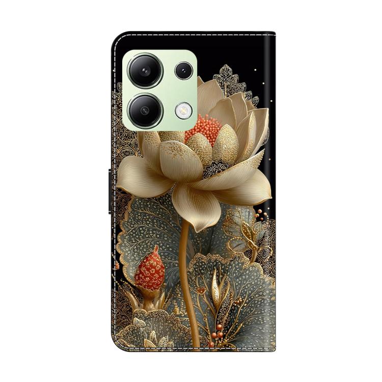 For Redmi Note 13 4G Crystal-Like Painted Vegan Leather Phone Case