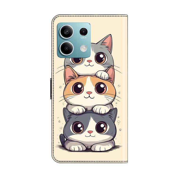 For Redmi Note 13 5G Crystal-Like Painted Vegan Leather Phone Case