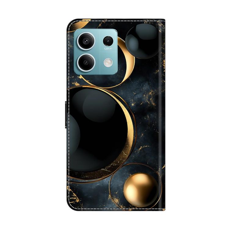 For Redmi Note 13 5G Crystal-Like Painted Vegan Leather Phone Case