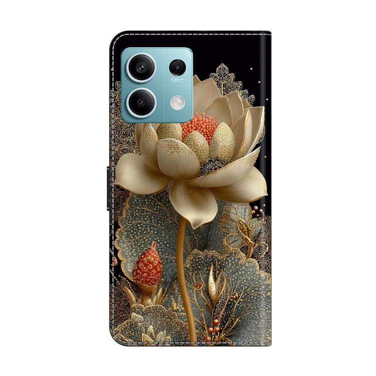 For Redmi Note 13 5G Crystal-Like Painted Vegan Leather Phone Case