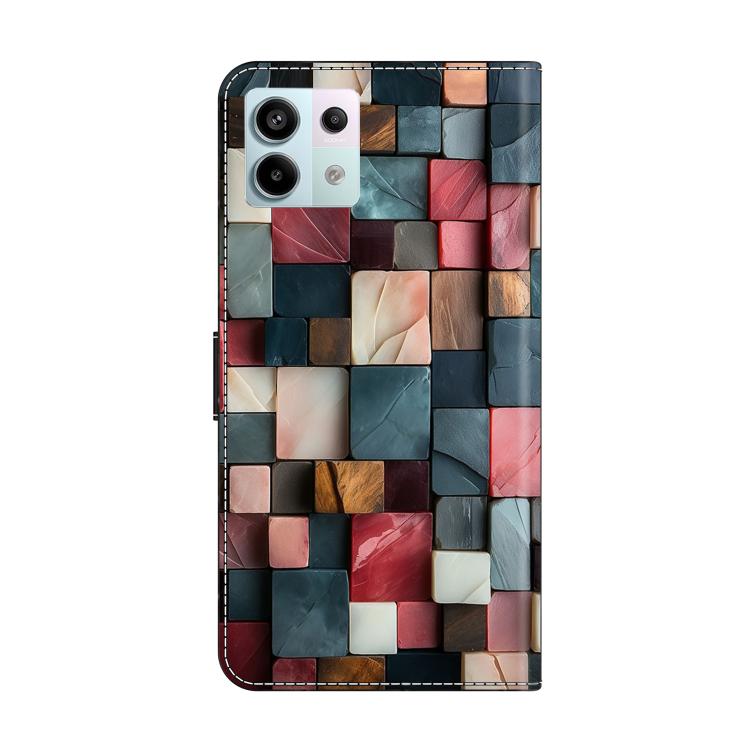 For Redmi Note 13 Pro 4G Crystal-Like Painted Vegan Leather Phone Case