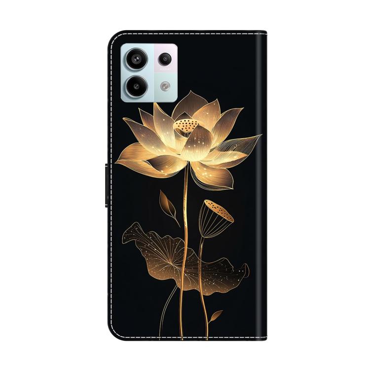 For Redmi Note 13 Pro 4G Crystal-Like Painted Vegan Leather Phone Case