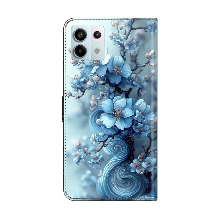 For Redmi Note 13 Pro 4G Crystal-Like Painted Vegan Leather Phone Case