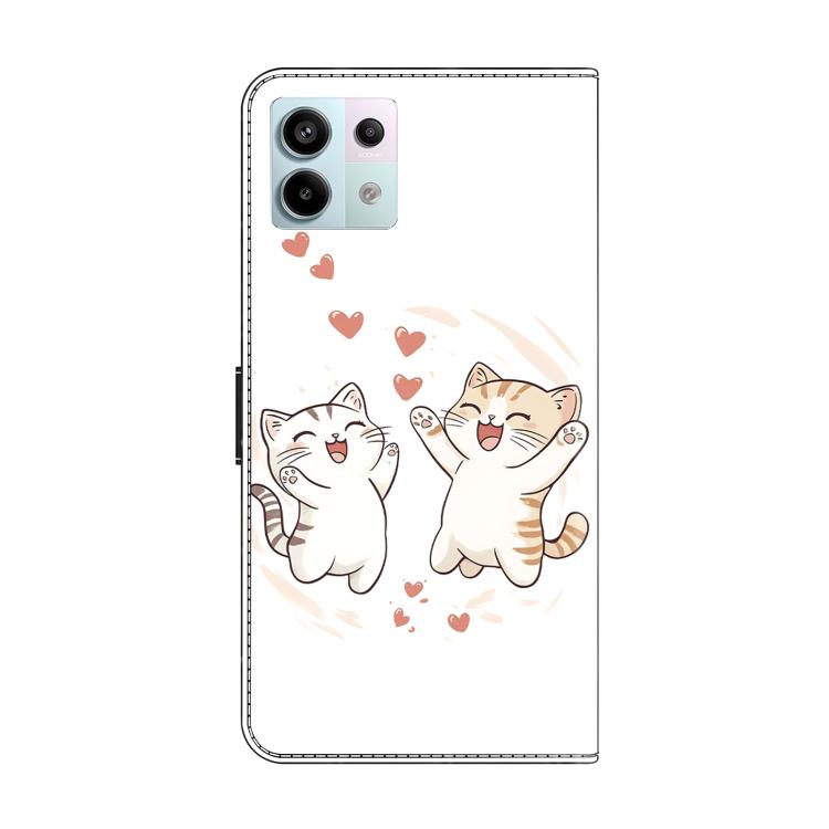For Redmi Note 13 Pro 4G Crystal-Like Painted Vegan Leather Phone Case