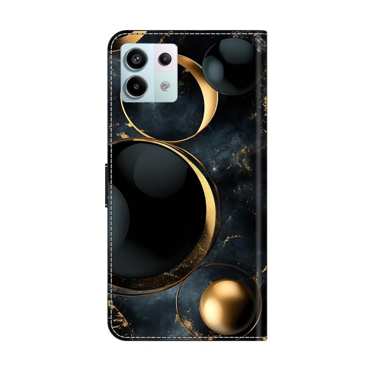 For Redmi Note 13 Pro 4G Crystal-Like Painted Vegan Leather Phone Case