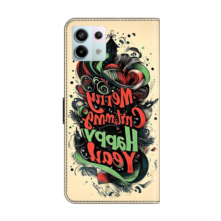 For Redmi Note 13 Pro 4G Crystal-Like Painted Vegan Leather Phone Case