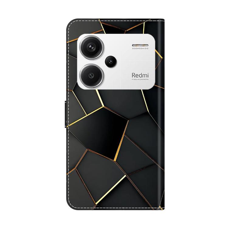 For Redmi Note 13 Pro+ Crystal-Like Painted Vegan Leather Phone Case