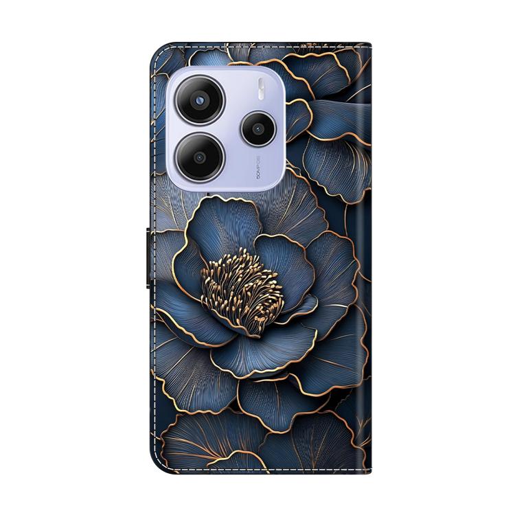 For Redmi Note 14 4G 164.84mm Crystal-Like Painted Vegan Leather Phone Case