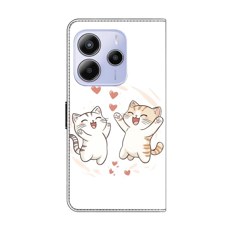 For Redmi Note 14 4G 164.84mm Crystal-Like Painted Vegan Leather Phone Case