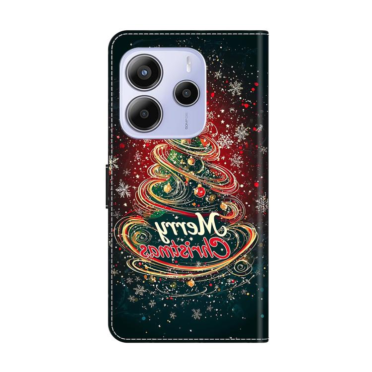 For Redmi Note 14 4G 164.84mm Crystal-Like Painted Vegan Leather Phone Case