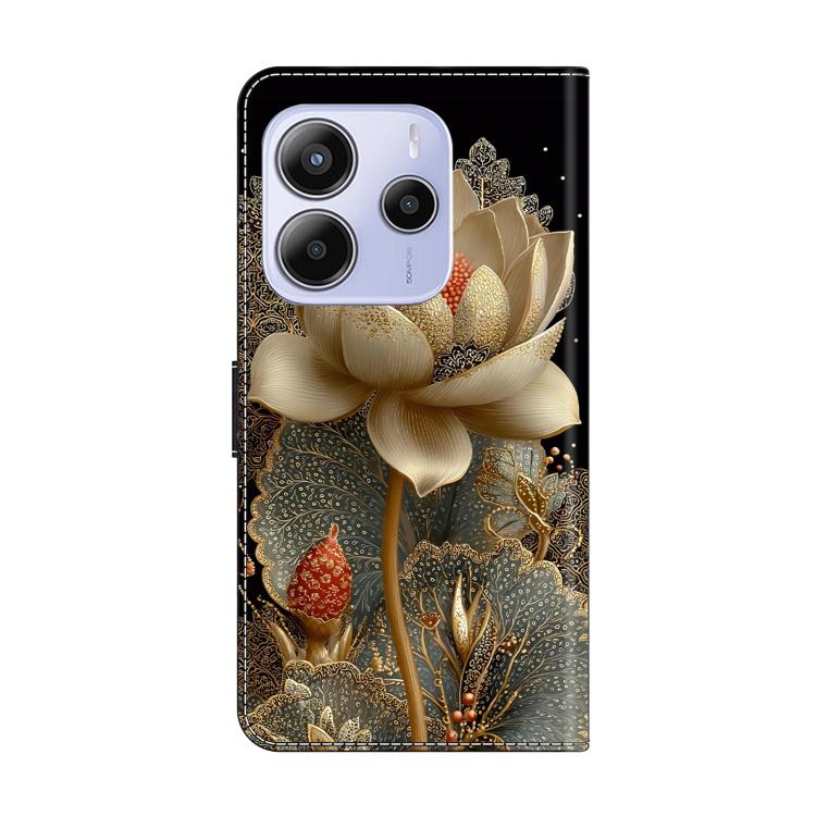 For Redmi Note 14 5G Crystal-Like Painted Vegan Leather Phone Case