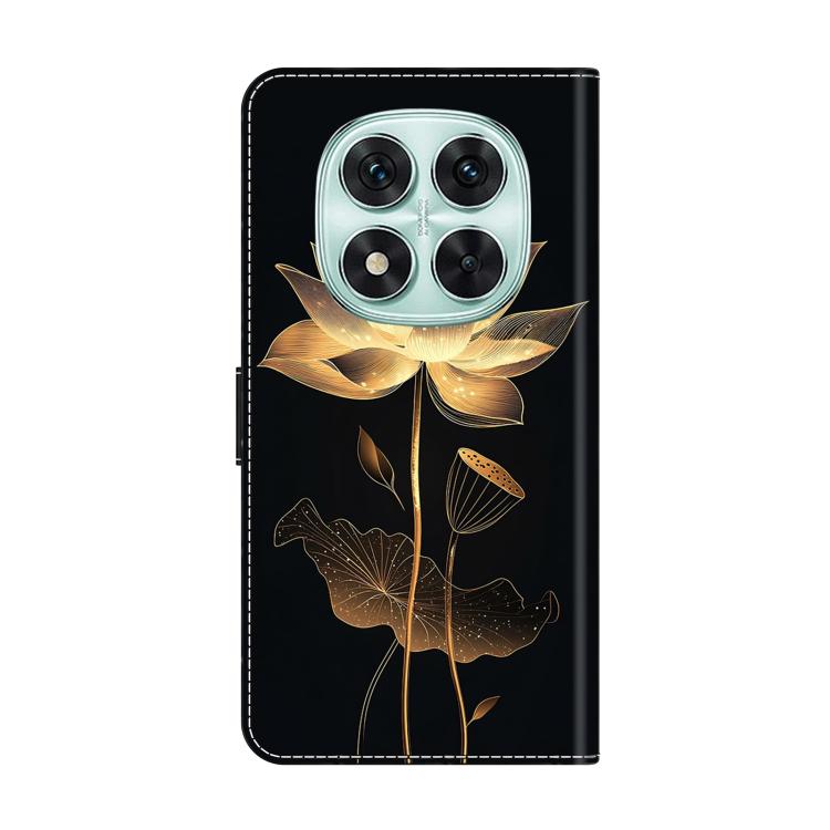 For Redmi Note 14 Pro 4G Crystal-Like Painted Vegan Leather Phone Case