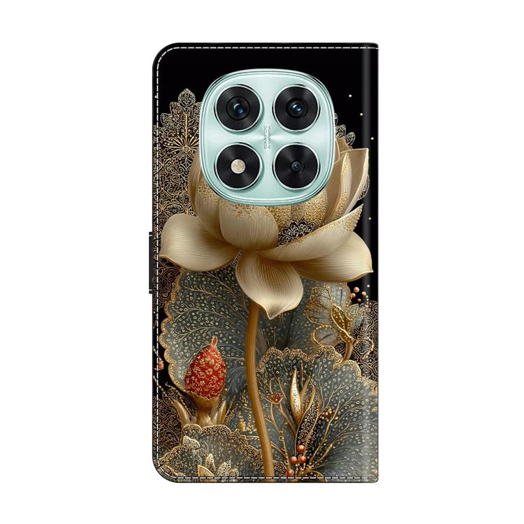 For Redmi Note 14 Pro 4G Crystal-Like Painted Vegan Leather Phone Case