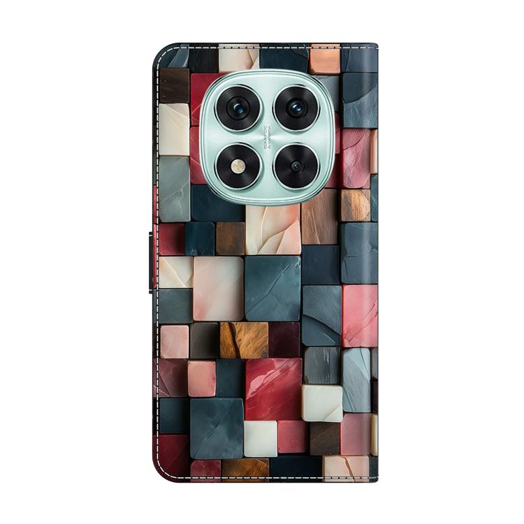 For Redmi Note 14 Pro 5G Crystal-Like Painted Vegan Leather Phone Case