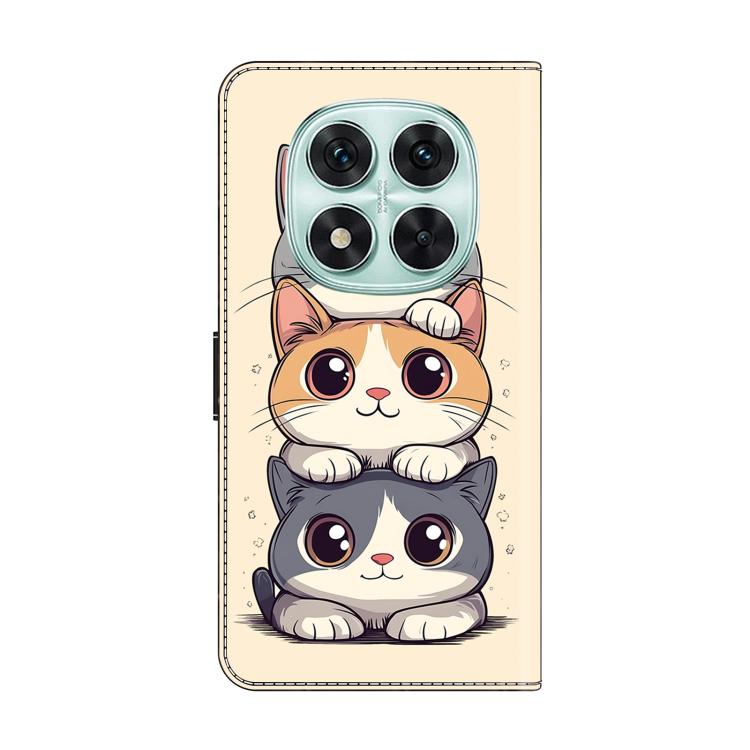 For Redmi Note 14 Pro 5G Crystal-Like Painted Vegan Leather Phone Case