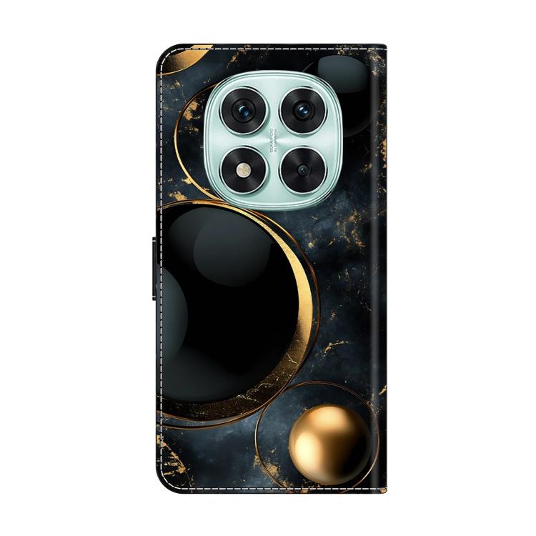 For Redmi Note 14 Pro 5G Crystal-Like Painted Vegan Leather Phone Case