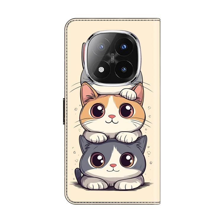 For Redmi Note 14 Pro+ 5G / Poco X7 5G Crystal-Like Painted Vegan Leather Phone Case