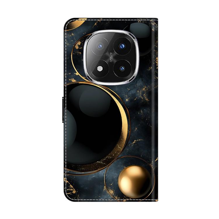 For Redmi Note 14 Pro+ 5G / Poco X7 5G Crystal-Like Painted Vegan Leather Phone Case